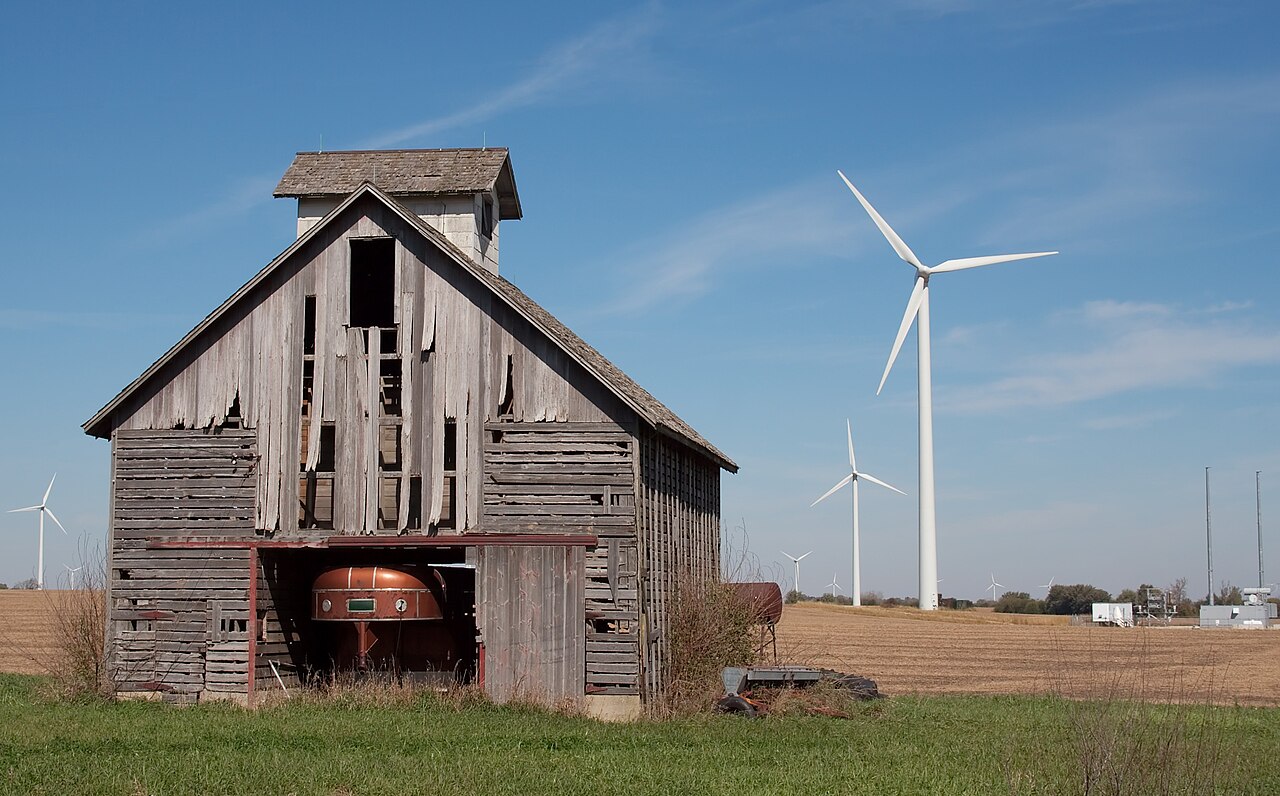File photograph: Barn wind turbines 0504