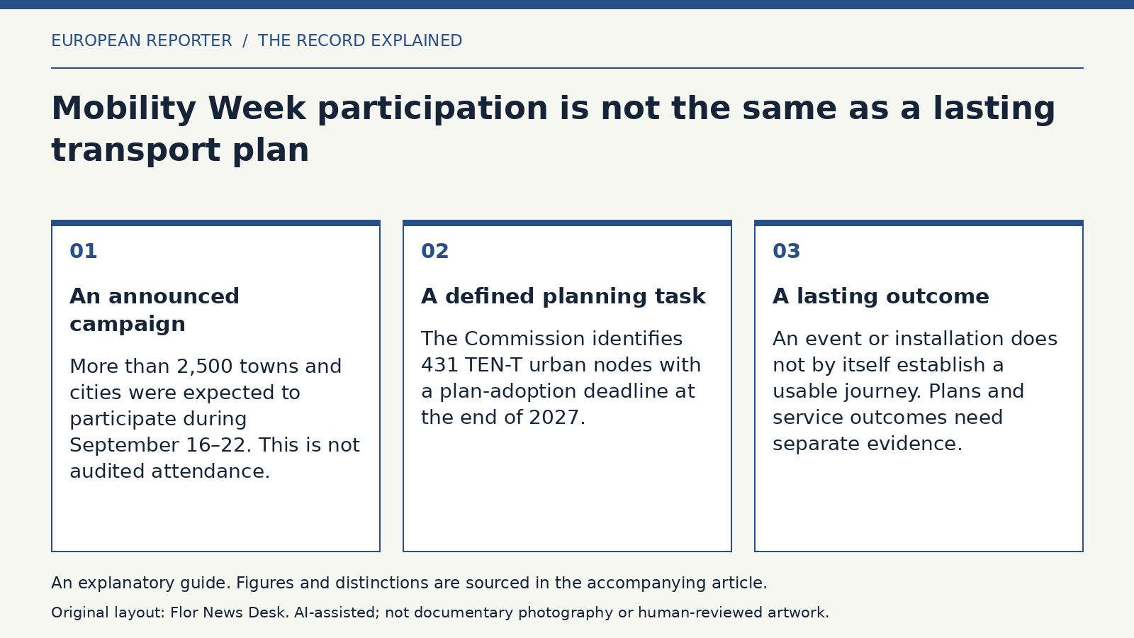 Explanatory diagram: An announced campaign; A defined planning task; A lasting outcome.