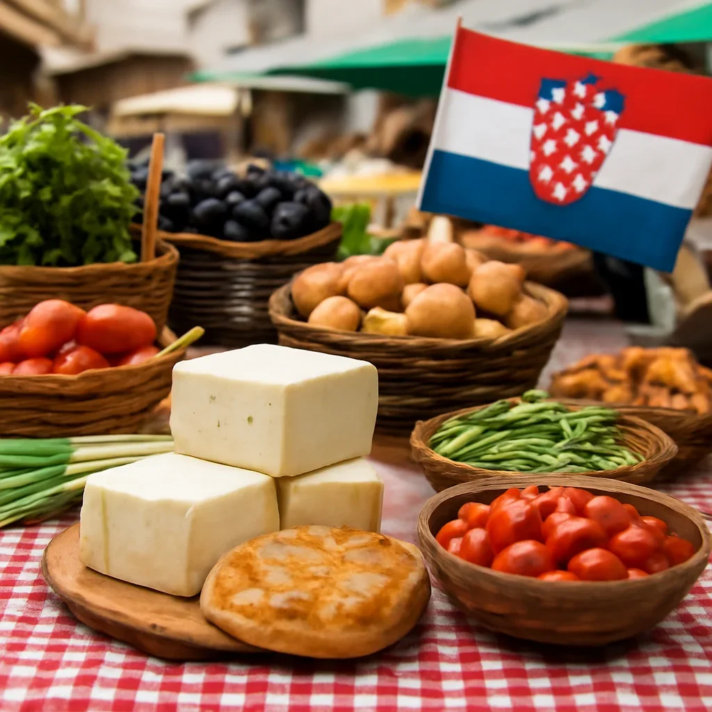 Local food and market details from Croatia