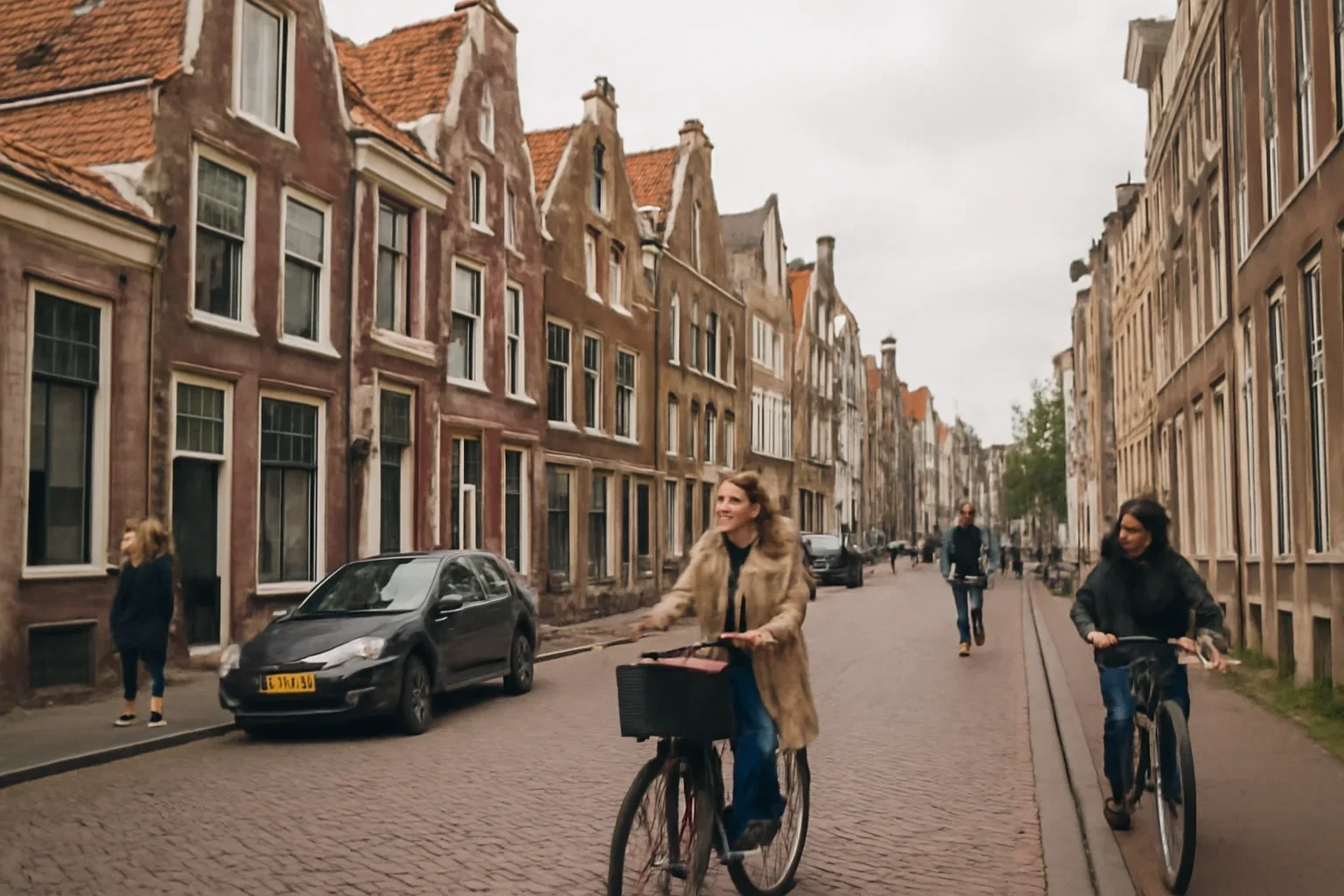Street scene that captures everyday atmosphere in Netherlands