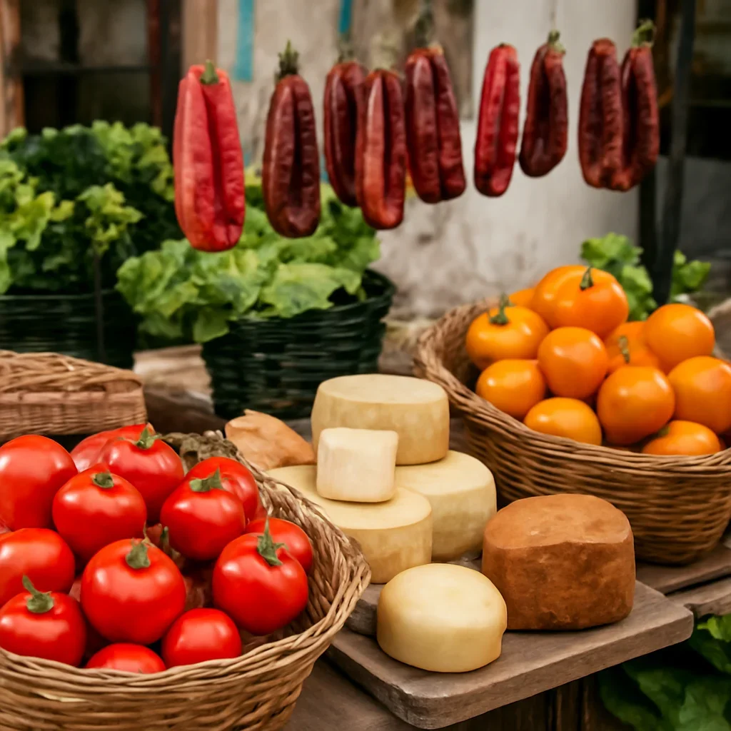 Local food and market details from Portugal